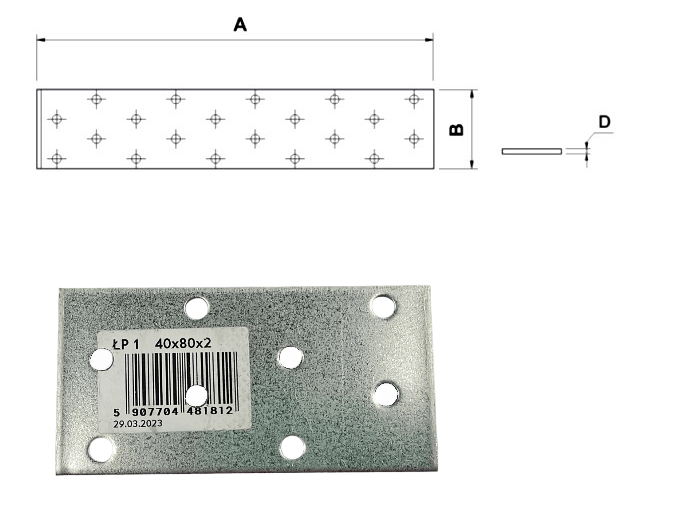 Łącznik płaski do drewna